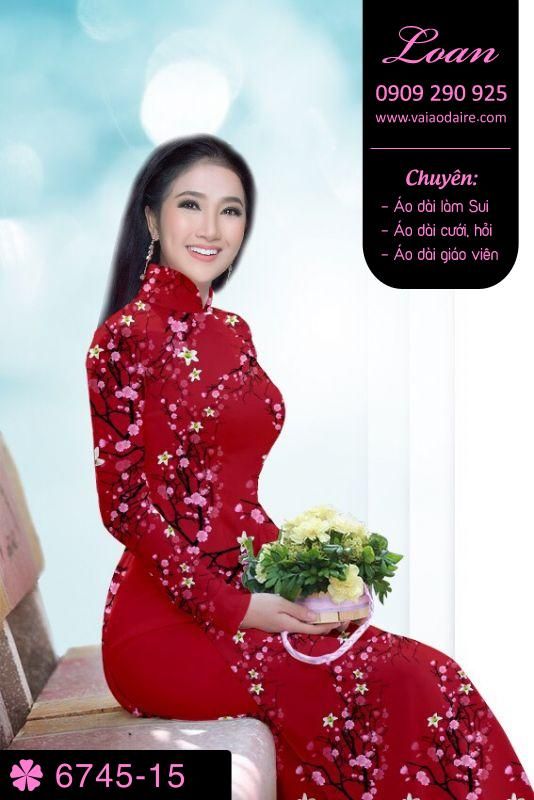 Vải áo dài cành Đào
