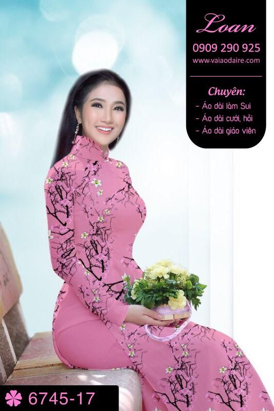 Vải áo dài cành Đào