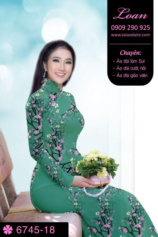 Vải áo dài cành Đào