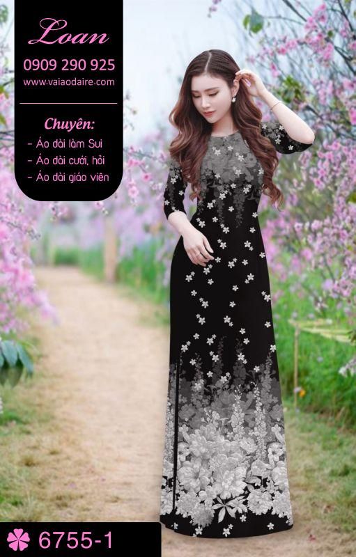 Vải áo dài hoa rơi