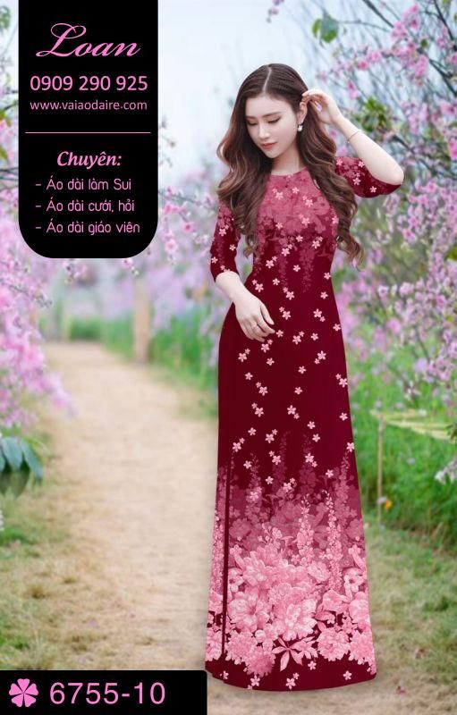 Vải áo dài hoa rơi