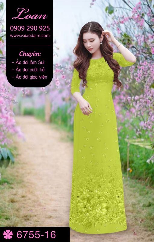 Vải áo dài hoa rơi