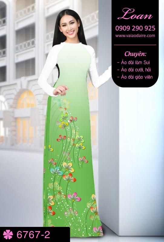 Vải áo dài cành hoa