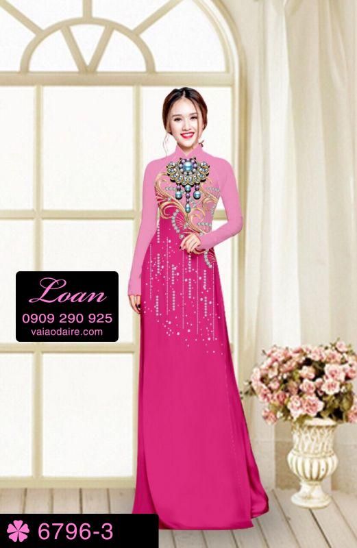 Vải áo dài họa tiết đá quí