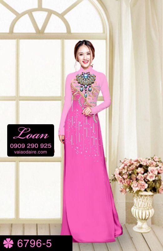 Vải áo dài họa tiết đá quí