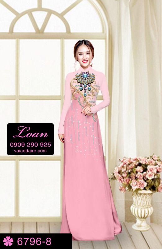 Vải áo dài họa tiết đá quí