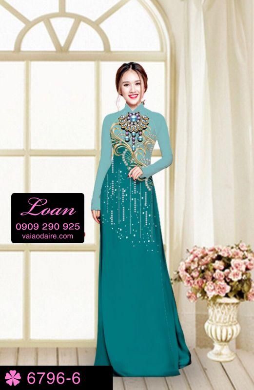 Vải áo dài họa tiết đá quí