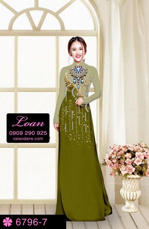 Vải áo dài họa tiết đá quí