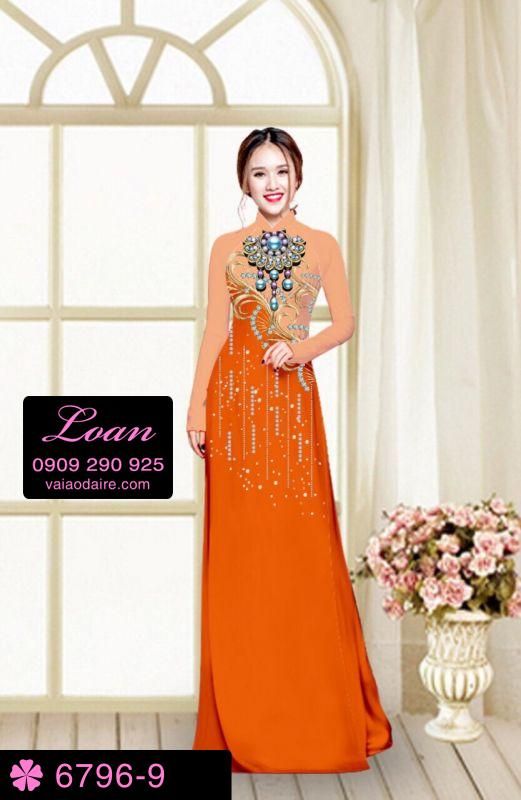 Vải áo dài họa tiết đá quí