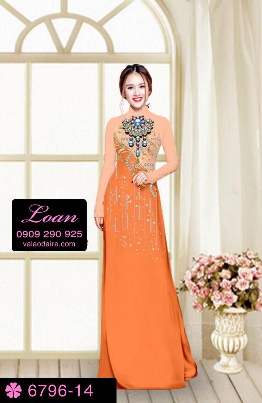 Vải áo dài họa tiết đá quí