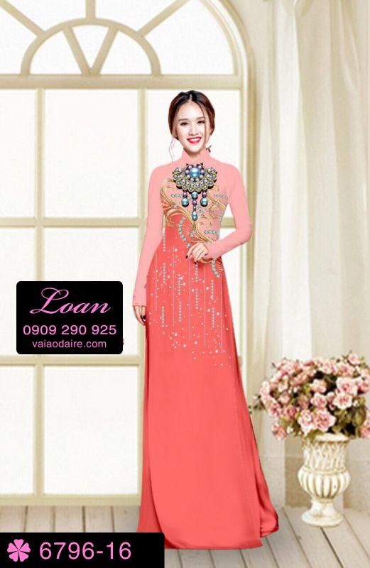 Vải áo dài họa tiết đá quí