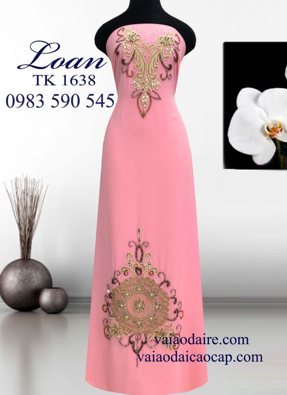 Vải áo dài kết hoa