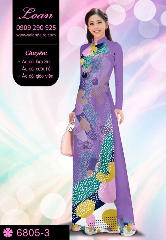 Vải áo dài hoa chạy dọc