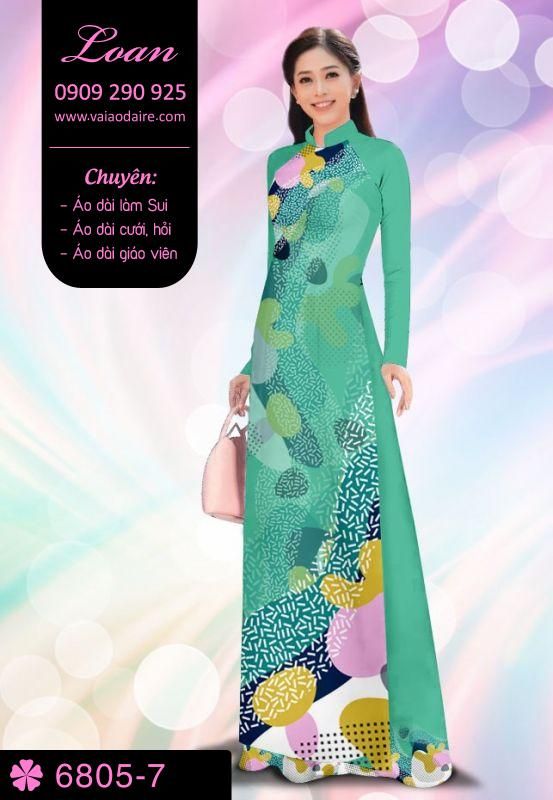 Vải áo dài hoa chạy dọc