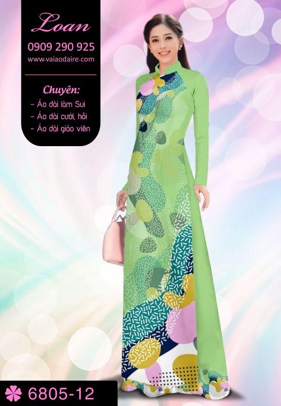 Vải áo dài hoa chạy dọc