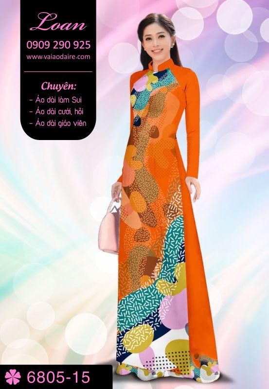 Vải áo dài hoa chạy dọc