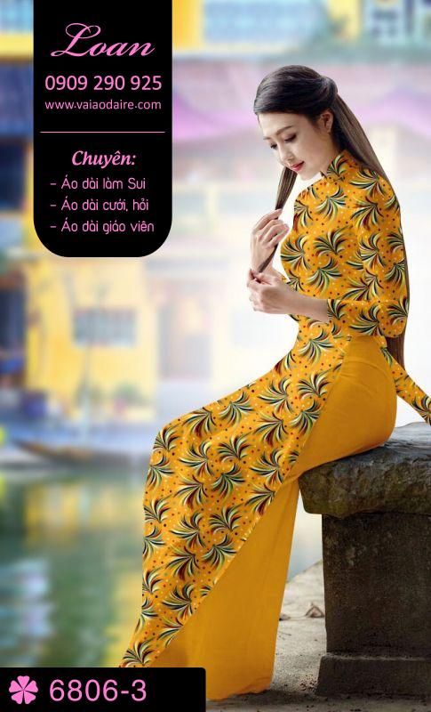 Vải áo dài hoa nhí