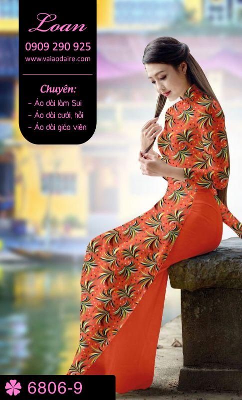 Vải áo dài hoa nhí