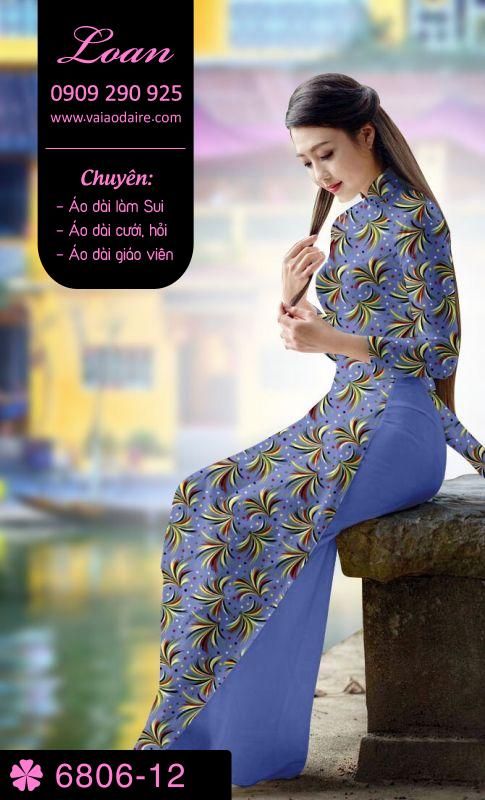 Vải áo dài hoa nhí