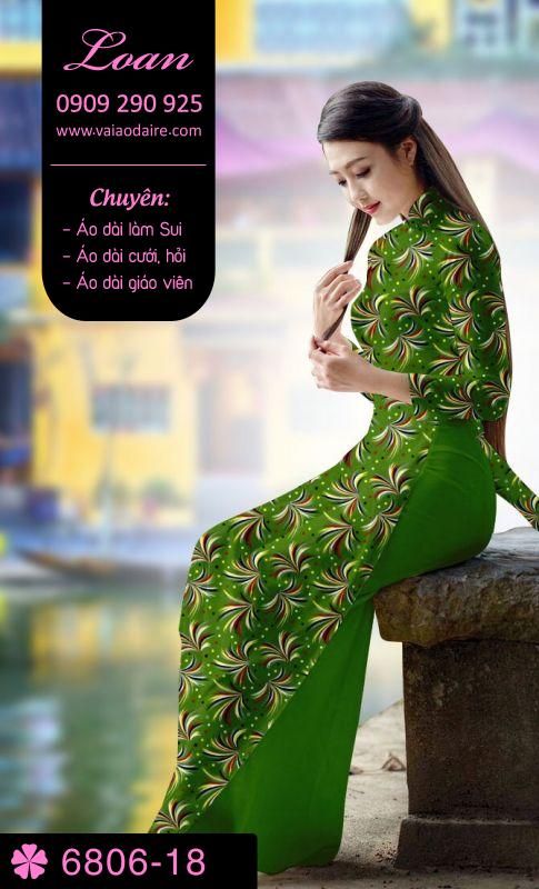 Vải áo dài hoa nhí