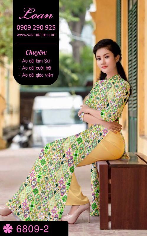 Vải áo dài hoa nhí