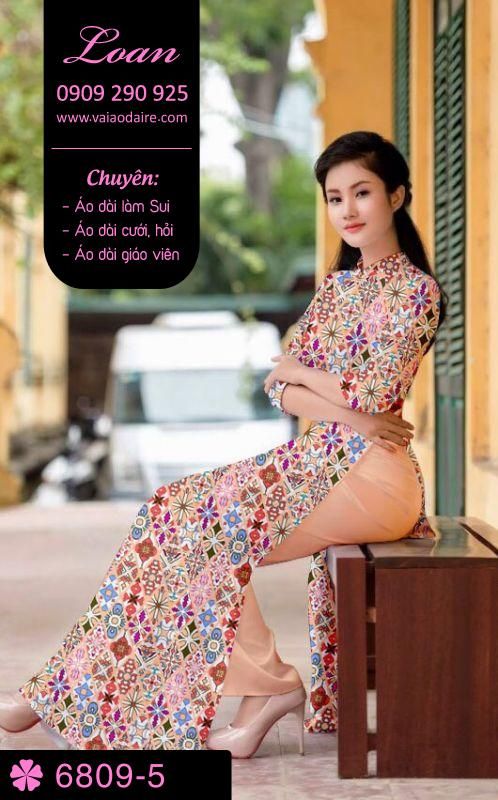 Vải áo dài hoa nhí