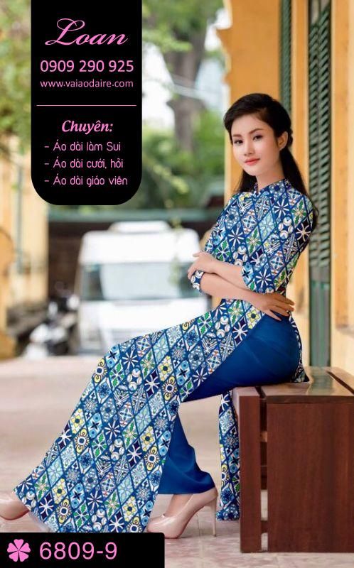 Vải áo dài hoa nhí