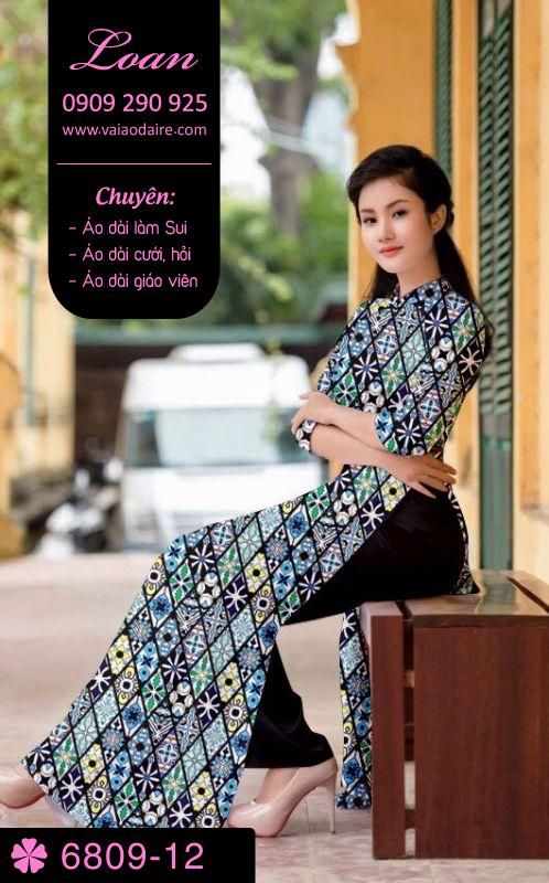 Vải áo dài hoa nhí