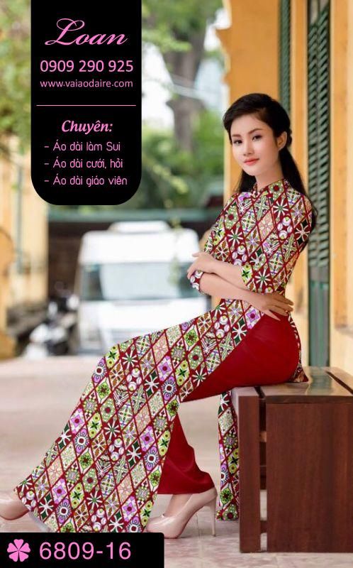 Vải áo dài hoa nhí