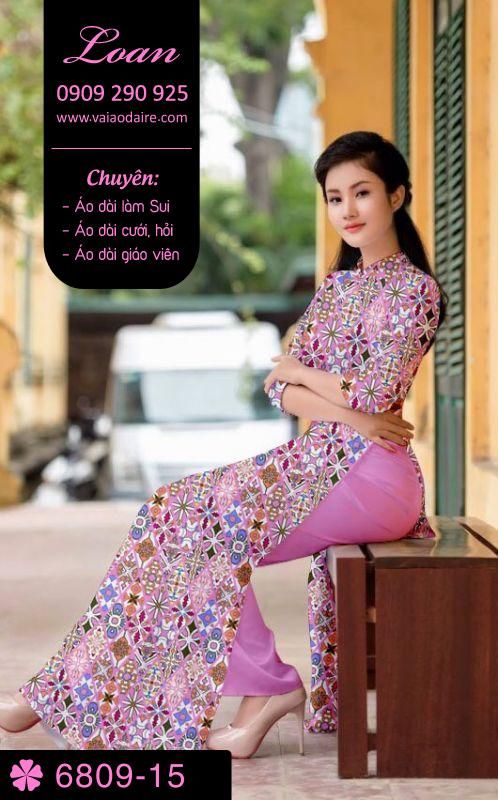 Vải áo dài hoa nhí