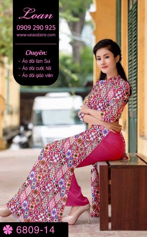Vải áo dài hoa nhí
