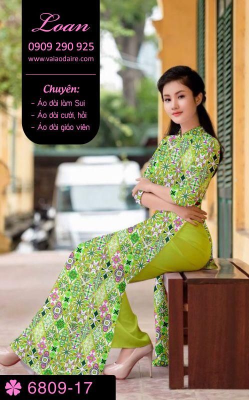 Vải áo dài hoa nhí