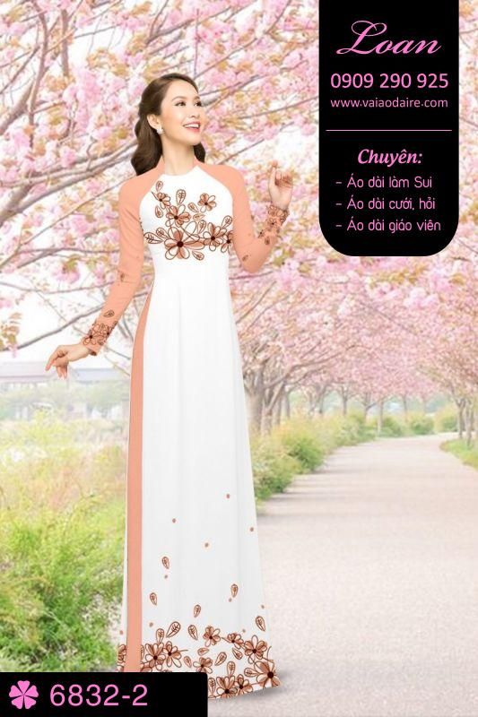 Vải áo dài hoa trên dưới Vải áo dài hoa trên dưới