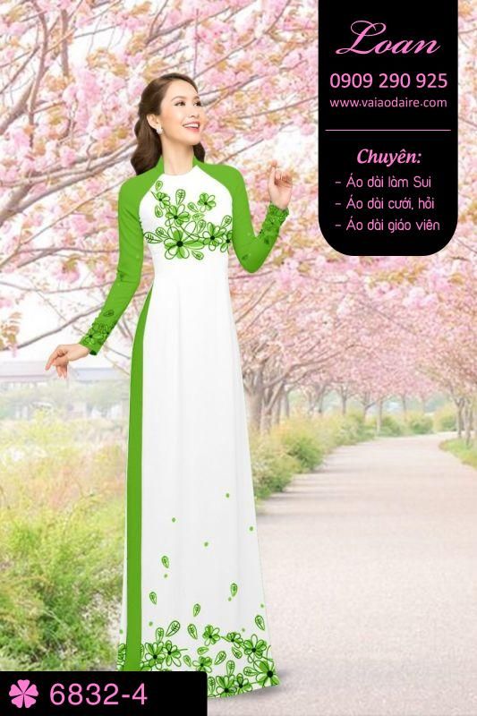 Vải áo dài hoa trên dưới Vải áo dài hoa trên dưới