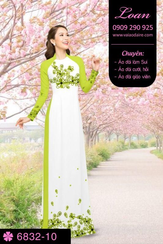 Vải áo dài hoa trên dưới Vải áo dài hoa trên dưới