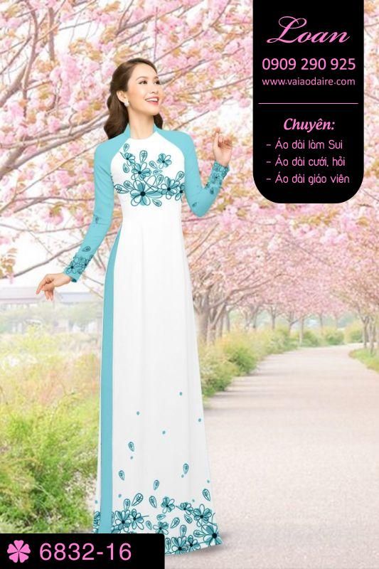 Vải áo dài hoa trên dưới Vải áo dài hoa trên dưới