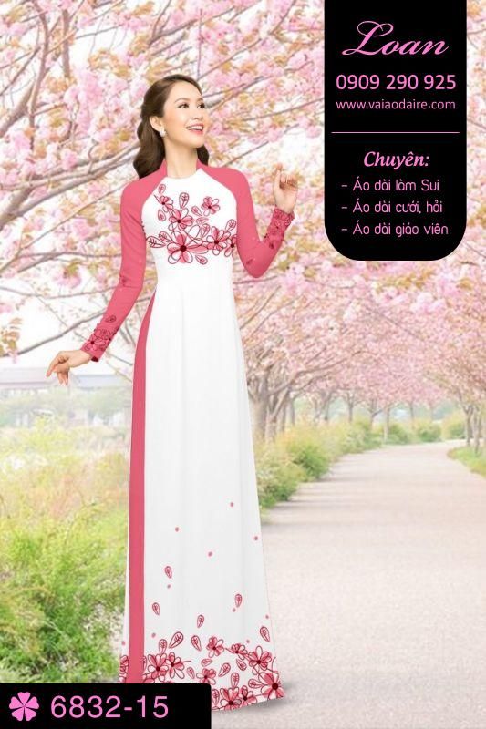 Vải áo dài hoa trên dưới Vải áo dài hoa trên dưới