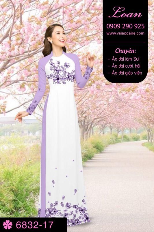 Vải áo dài hoa trên dưới Vải áo dài hoa trên dưới
