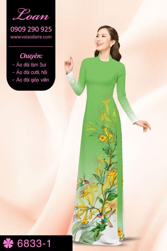 Vải áo dài hoa dây