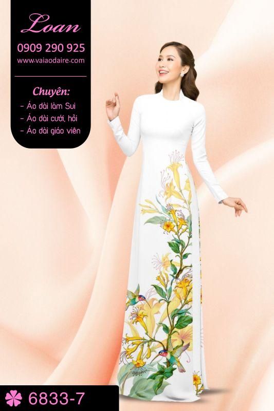 Vải áo dài hoa dây