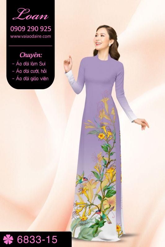 Vải áo dài hoa dây