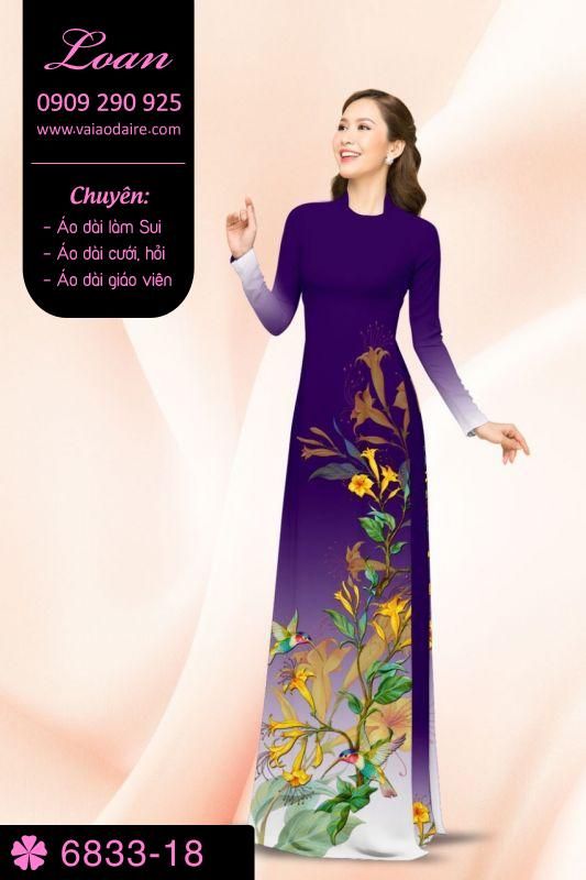Vải áo dài hoa dây
