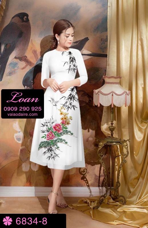 Vải áo dài cách tân hoa