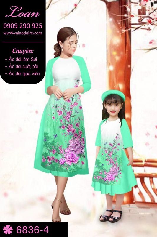 Vải áo dài cách tân mẹ con