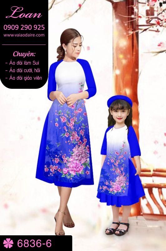 Vải áo dài cách tân mẹ con