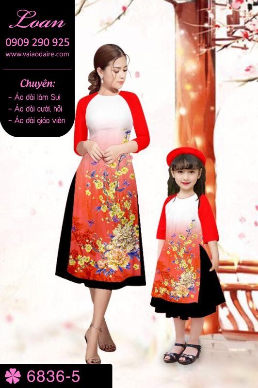 Vải áo dài cách tân mẹ con