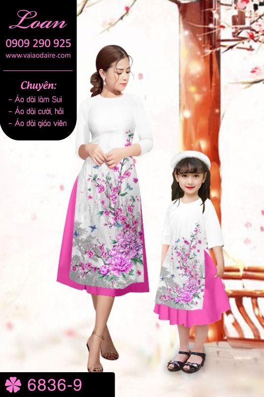 Vải áo dài cách tân mẹ con