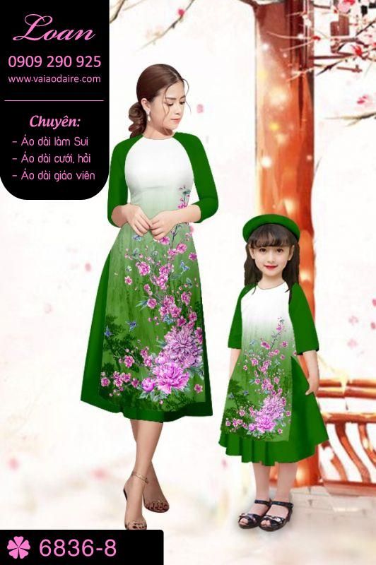 Vải áo dài cách tân mẹ con