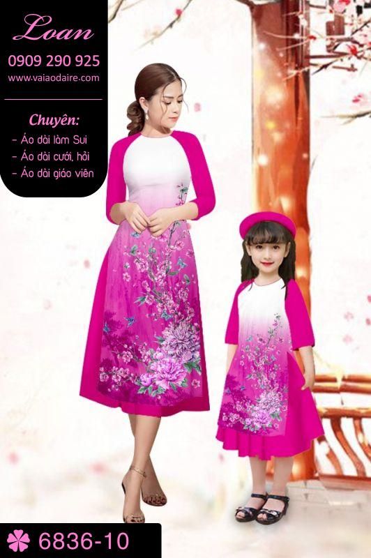 Vải áo dài cách tân mẹ con