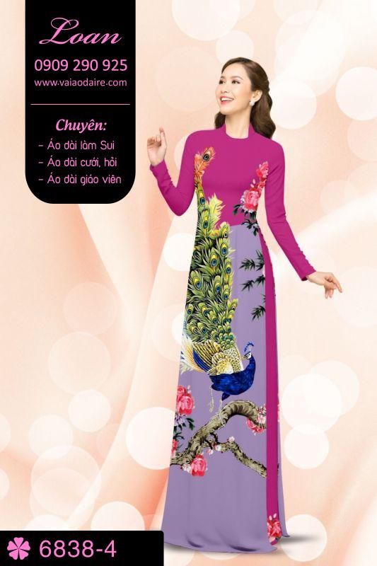 Vải áo dài chim Công Vải áo dài chim Công